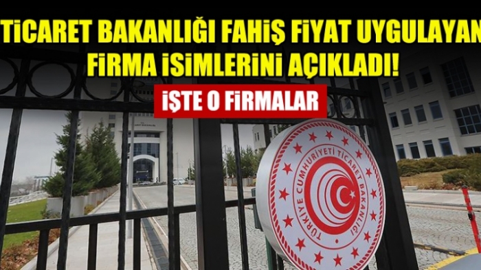 Fahiş fiyat uygulayan firmalar açıklandı