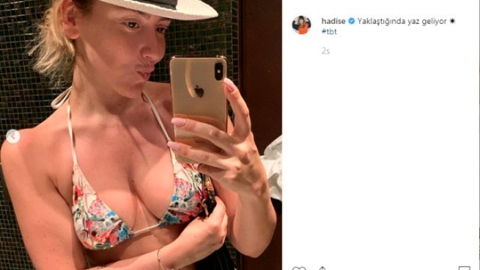 Hadise Makyajsız ve Bikinili Fotoğrafını Paylaştı