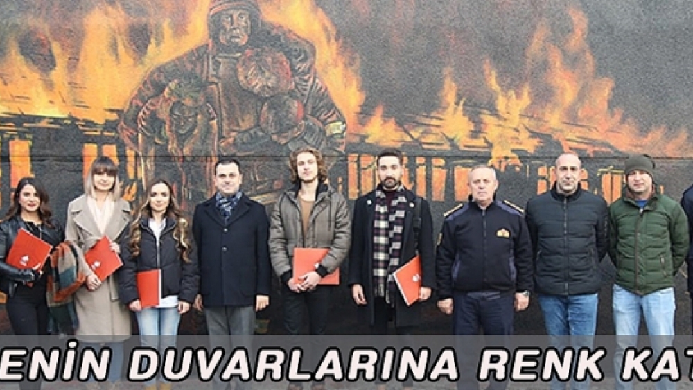 İTFAİYENİN DUVARLARINA RENK KATTILAR